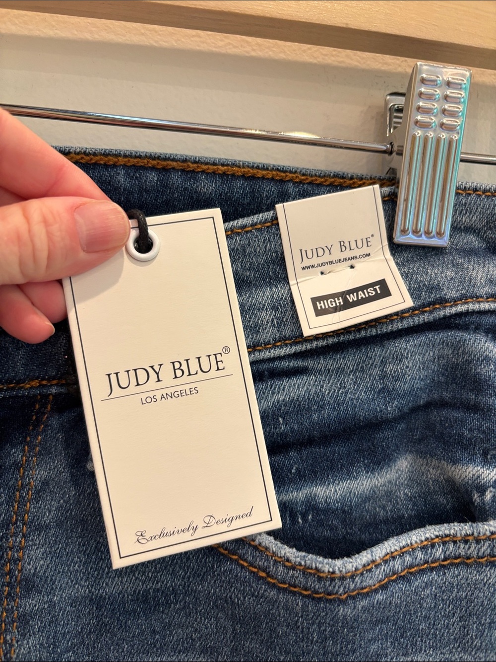Judy Blue Cutoff Denim Shorts High Waist NWT Size Small - Picture 3 of 6